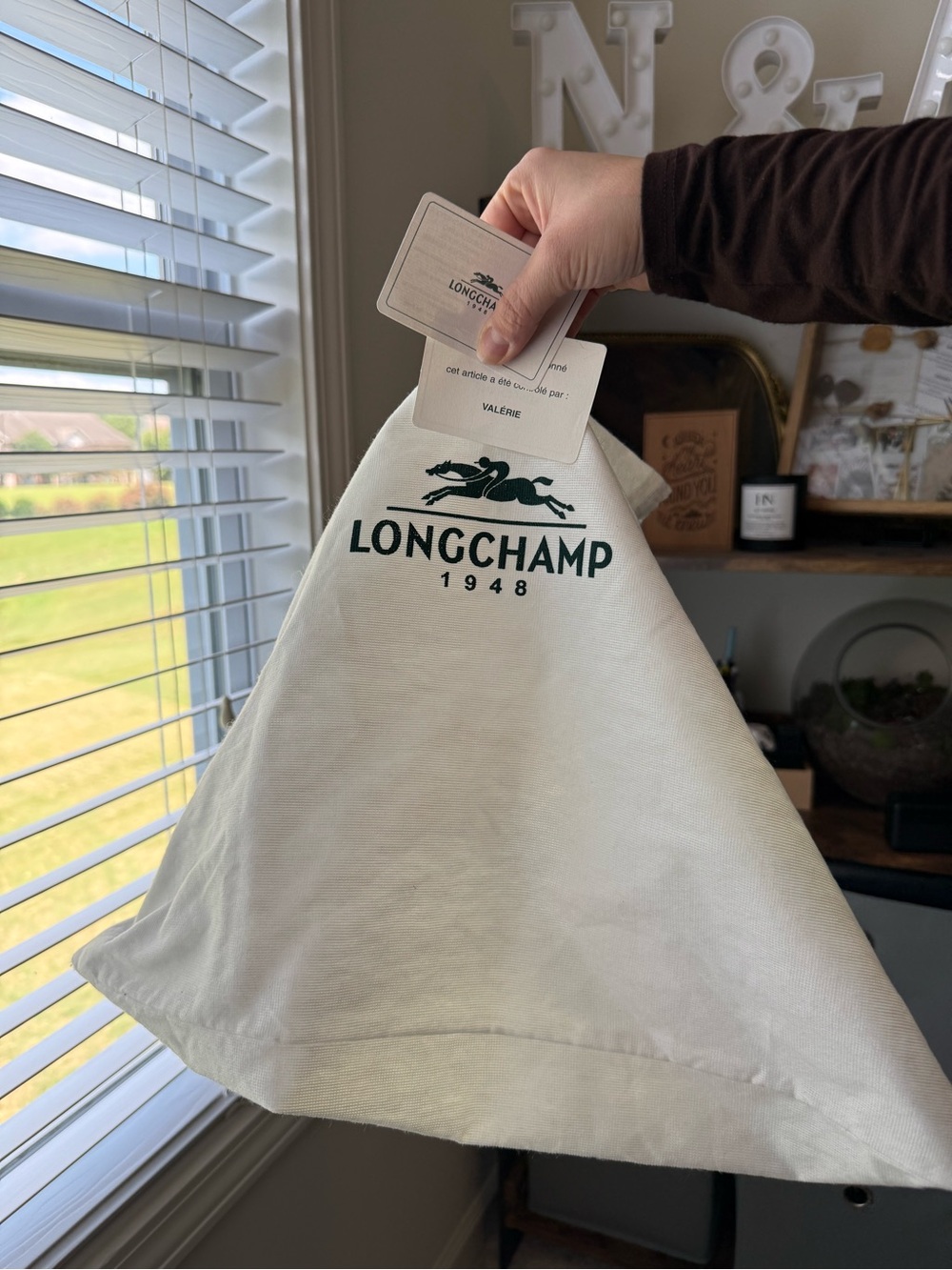 Longchamp Roseau Leather Bucket Bag Blue Grey - Picture 6 of 14